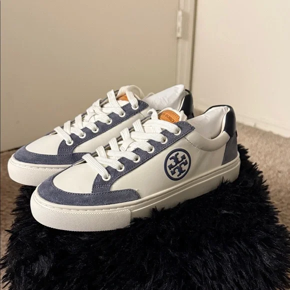 Tory Burch Women’s Perfect Navy/ Calcite/ Snow White Color Block Sneaker